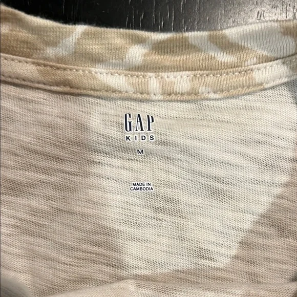 GAP Girls Beige Zebra Print T-Shirt Dress Size M - Picture 4 of 4